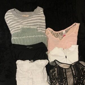 Body Glove Black and White Lace Sweatshirt, Sweaters and short and long sleeve